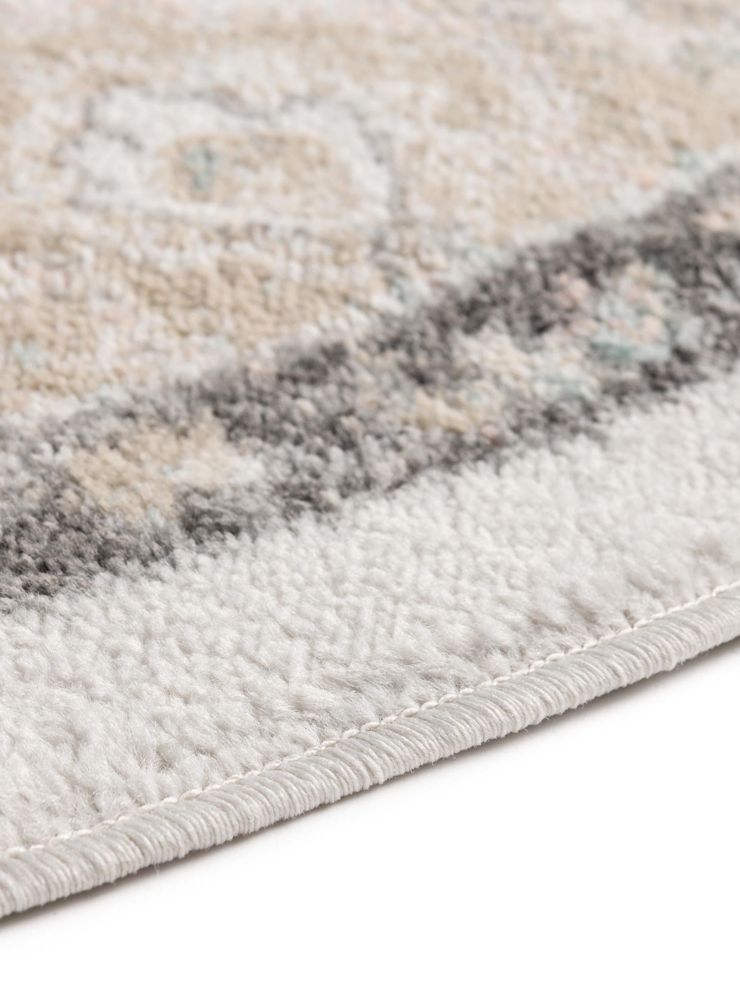 Ivory 5' x 8' Parker Oval Area Rug Traditional Motif Classic Design Stain Resistant Carpet for Living, Dining, Bedrooms, Kitchen, Office for Sale at Rug Engine