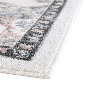 Ivory 7' 10 x 7' 10 Parker Octagon Area Rug Traditional Motif Classic Design Stain Resistant Carpet for Living, Dining, Bedrooms, Kitchen, Office for Sale at Rug Engine