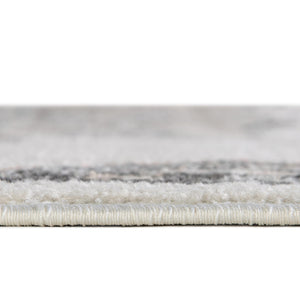 Ivory 2' 7 x 12' Parker Runner Area Rug Traditional Motif Classic Design Stain Resistant Carpet for Living, Dining, Bedrooms, Kitchen, Office for Sale at Rug Engine