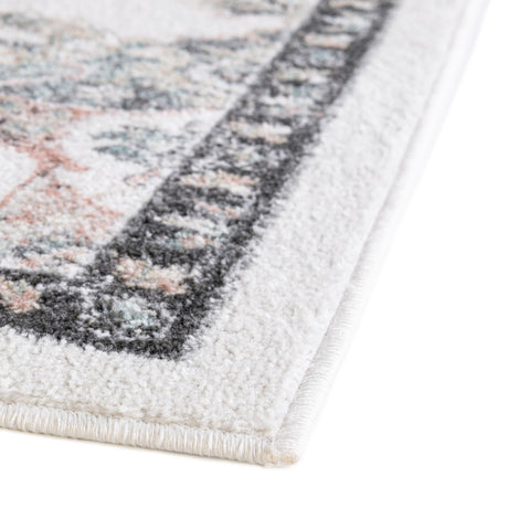 Ivory 2' x 8' Parker Runner Area Rug Traditional Motif Classic Design Stain Resistant Carpet for Living, Dining, Bedrooms, Kitchen, Office for Sale at Rug Engine