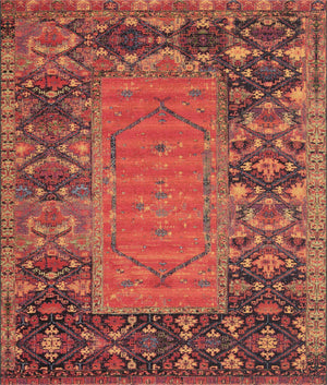 Multicolor 10' x 12' Outdoor Tribal Rectangle Area Rug Weather Resistant for Patio, Deck, Terrace, Balcony, Porch Traditional Design Water Safe Outside Carpet for Sale at Rug Engine