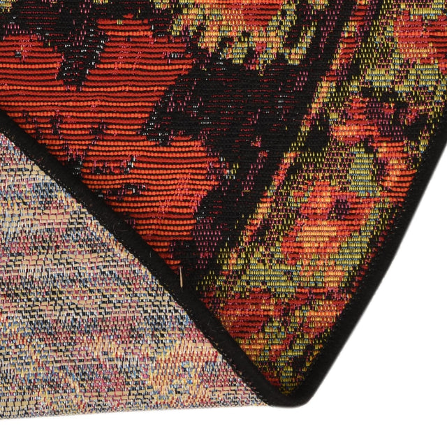 Multicolor 5' 1 x 5' 1 Outdoor Tribal Round Rug