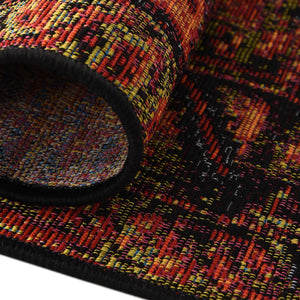 Multicolor 3' x 10' Outdoor Tribal Runner Rug