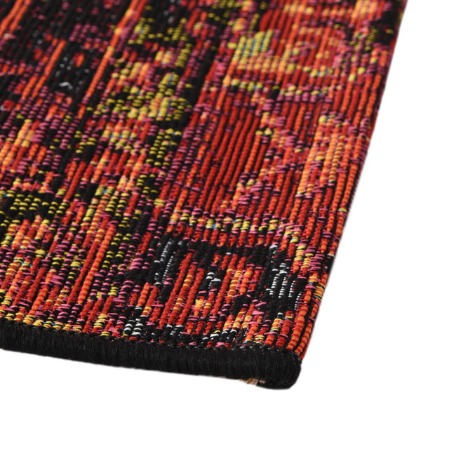 Multicolor 3' x 10' Outdoor Tribal Runner Rug