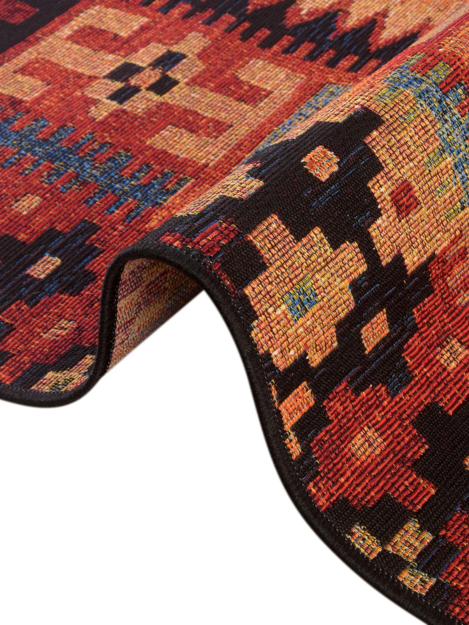 Multicolor 10' x 14' 1 Outdoor Tribal Rectangle Area Rug Weather Resistant for Patio, Deck, Terrace, Balcony, Porch Traditional Design Water Safe Outside Carpet for Sale at Rug Engine