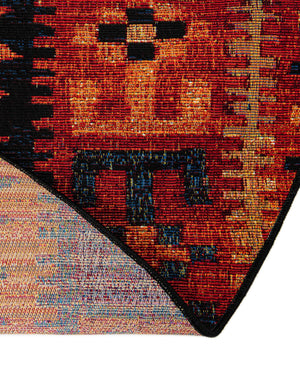 Multicolor 10' x 10' Outdoor Tribal Round Area Rug Weather Resistant for Patio, Deck, Terrace, Balcony, Porch Traditional Design Water Safe Outside Carpet for Sale at Rug Engine