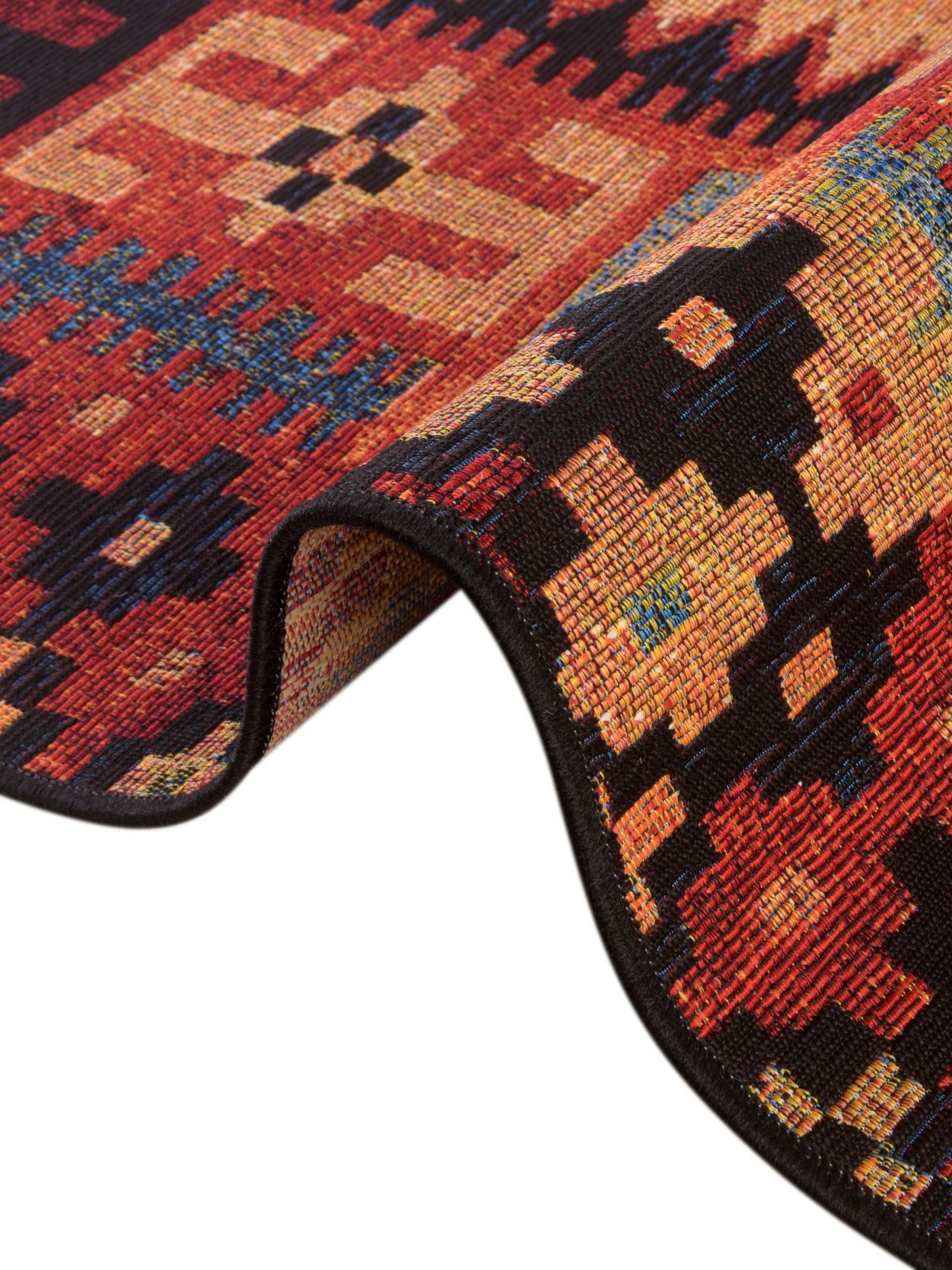 Multicolor 12' x 12' Outdoor Tribal Round Area Rug Weather Resistant for Patio, Deck, Terrace, Balcony, Porch Traditional Design Water Safe Outside Carpet for Sale at Rug Engine
