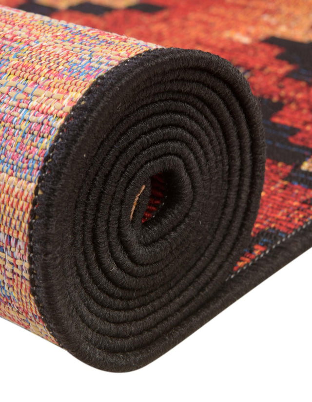 Multicolor 10' x 10' Outdoor Tribal Round Area Rug Weather Resistant for Patio, Deck, Terrace, Balcony, Porch Traditional Design Water Safe Outside Carpet for Sale at Rug Engine