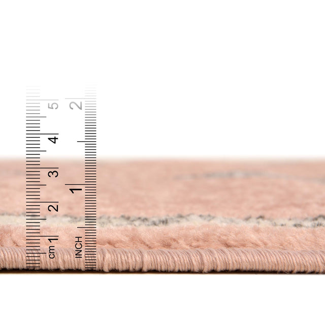 Rose 7' 10 x 7' 10 Parker Round Area Rug Traditional Motif Classic Design Stain Resistant Carpet for Living, Dining, Bedrooms, Kitchen, Office for Sale at Rug Engine