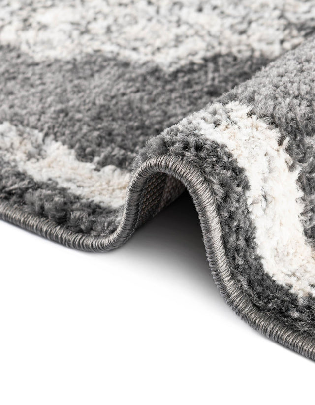 Charcoal 7' 10 x 10' Parker Rectangle Area Rug Traditional Motif Classic Design Stain Resistant Carpet for Living, Dining, Bedrooms, Kitchen, Office for Sale at Rug Engine