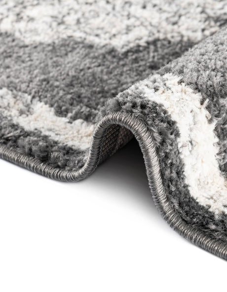 Charcoal 6' x 9' Parker Rectangle Area Rug Traditional Motif Classic Design Stain Resistant Carpet for Living, Dining, Bedrooms, Kitchen, Office for Sale at Rug Engine