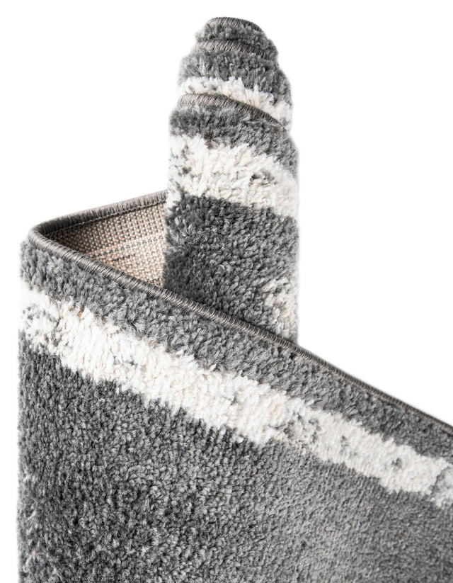 Charcoal 9' x 12' Parker Rectangle Area Rug Traditional Motif Classic Design Stain Resistant Carpet for Living, Dining, Bedrooms, Kitchen, Office for Sale at Rug Engine