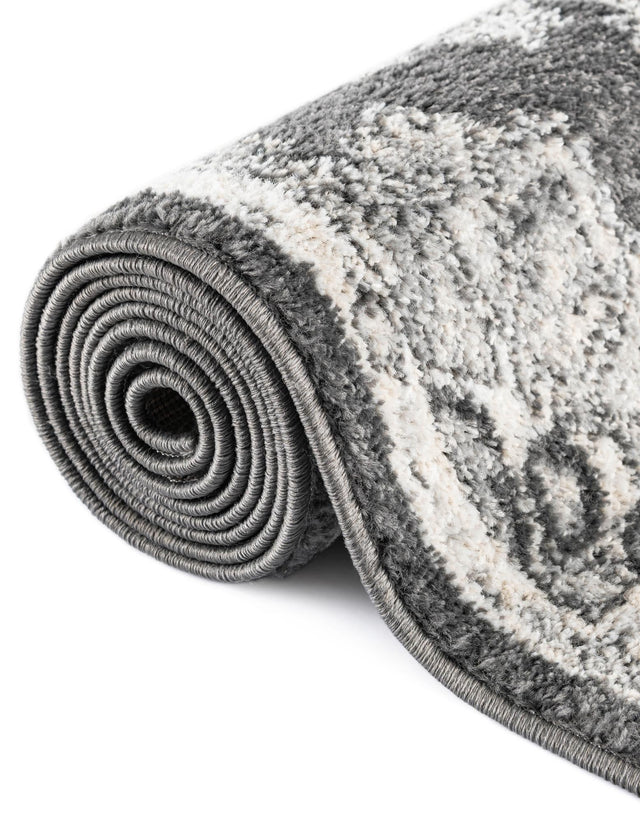 Charcoal 5' x 8' Parker Rectangle Area Rug Traditional Motif Classic Design Stain Resistant Carpet for Living, Dining, Bedrooms, Kitchen, Office for Sale at Rug Engine