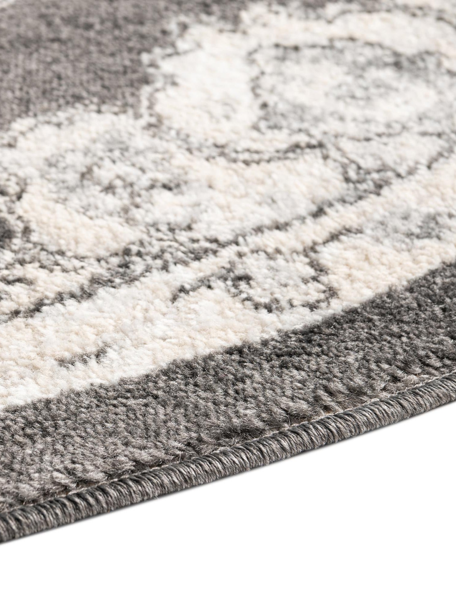 Charcoal 7' 10 x 10' Parker Oval Area Rug Traditional Motif Classic Design Stain Resistant Carpet for Living, Dining, Bedrooms, Kitchen, Office for Sale at Rug Engine