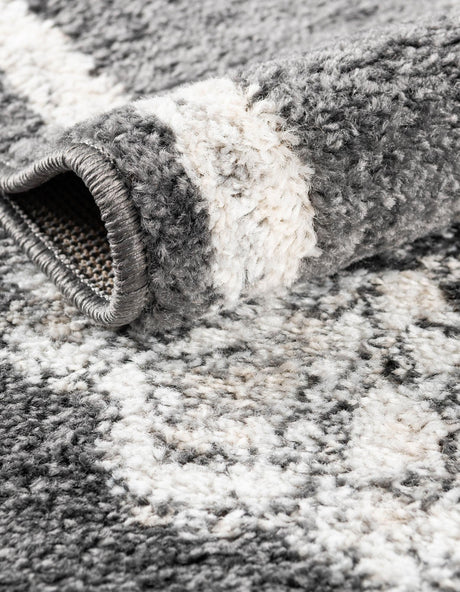 Charcoal 7' 10 x 7' 10 Parker Octagon Area Rug Traditional Motif Classic Design Stain Resistant Carpet for Living, Dining, Bedrooms, Kitchen, Office for Sale at Rug Engine