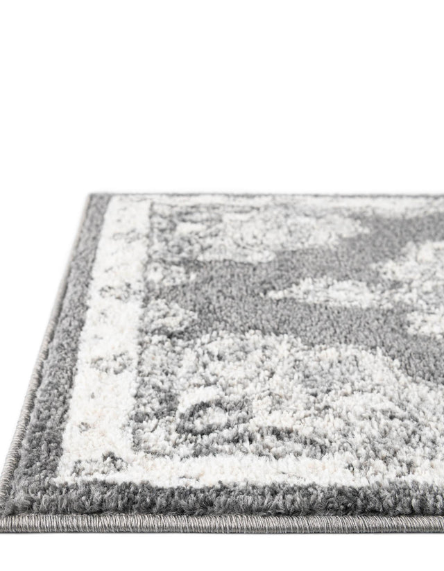 Charcoal 7' 10 x 7' 10 Parker Octagon Area Rug Traditional Motif Classic Design Stain Resistant Carpet for Living, Dining, Bedrooms, Kitchen, Office for Sale at Rug Engine