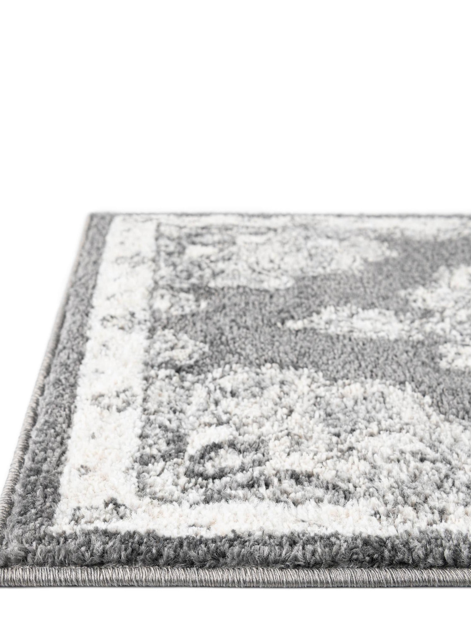 Charcoal 5' x 5' Parker Octagon Area Rug Traditional Motif Classic Design Stain Resistant Carpet for Living, Dining, Bedrooms, Kitchen, Office for Sale at Rug Engine