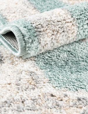 Aqua 10' x 13' Parker Rectangle Area Rug Traditional Motif Classic Design Stain Resistant Carpet for Living, Dining, Bedrooms, Kitchen, Office for Sale at Rug Engine