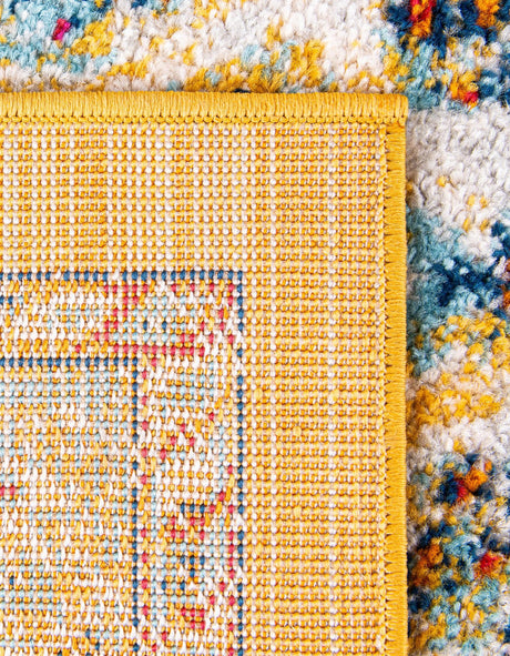 Yellow 2' x 3' Parker Rectangle Area Rug Traditional Motif Classic Design Stain Resistant Carpet for Living, Dining, Bedrooms, Kitchen, Office for Sale at Rug Engine