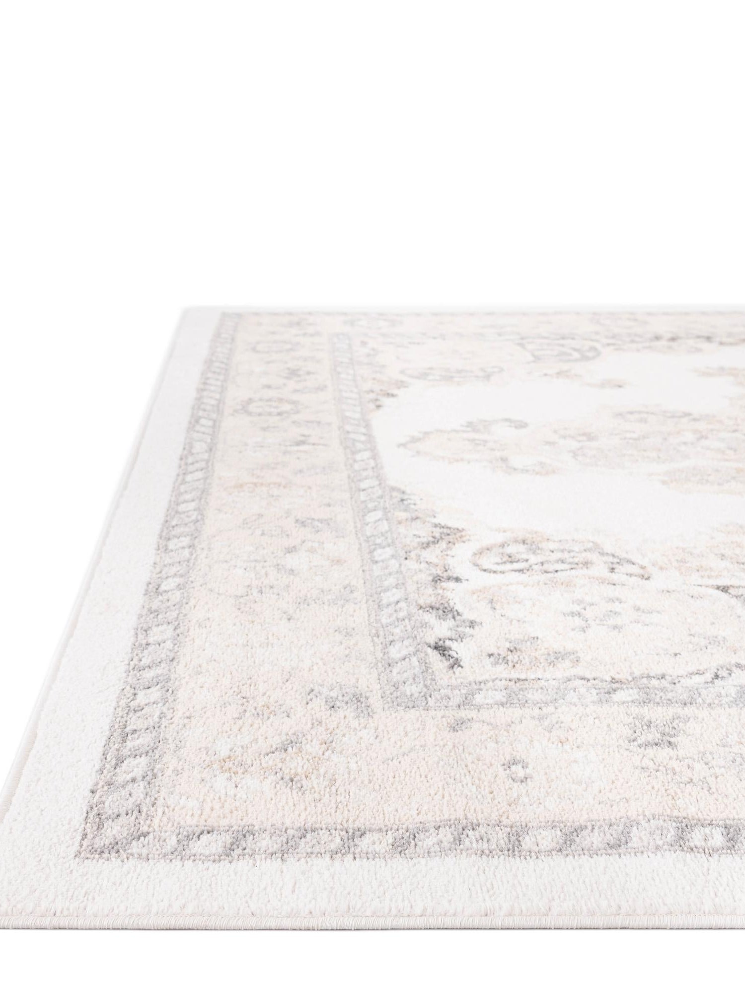 Ivory 2' x 3' Parker Rectangle Area Rug Traditional Motif Classic Design Stain Resistant Carpet for Living, Dining, Bedrooms, Kitchen, Office for Sale at Rug Engine