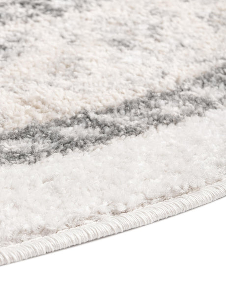 Ivory 3' 3 x 3' 3 Parker Round Area Rug Traditional Motif Classic Design Stain Resistant Carpet for Living, Dining, Bedrooms, Kitchen, Office for Sale at Rug Engine