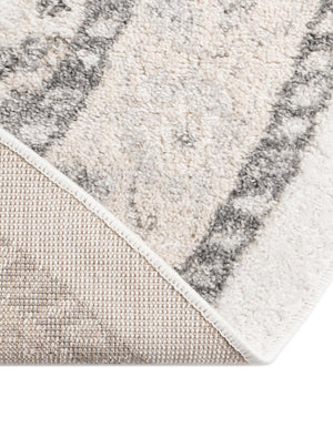 Ivory 4' x 6' Parker Oval Area Rug Traditional Motif Classic Design Stain Resistant Carpet for Living, Dining, Bedrooms, Kitchen, Office for Sale at Rug Engine