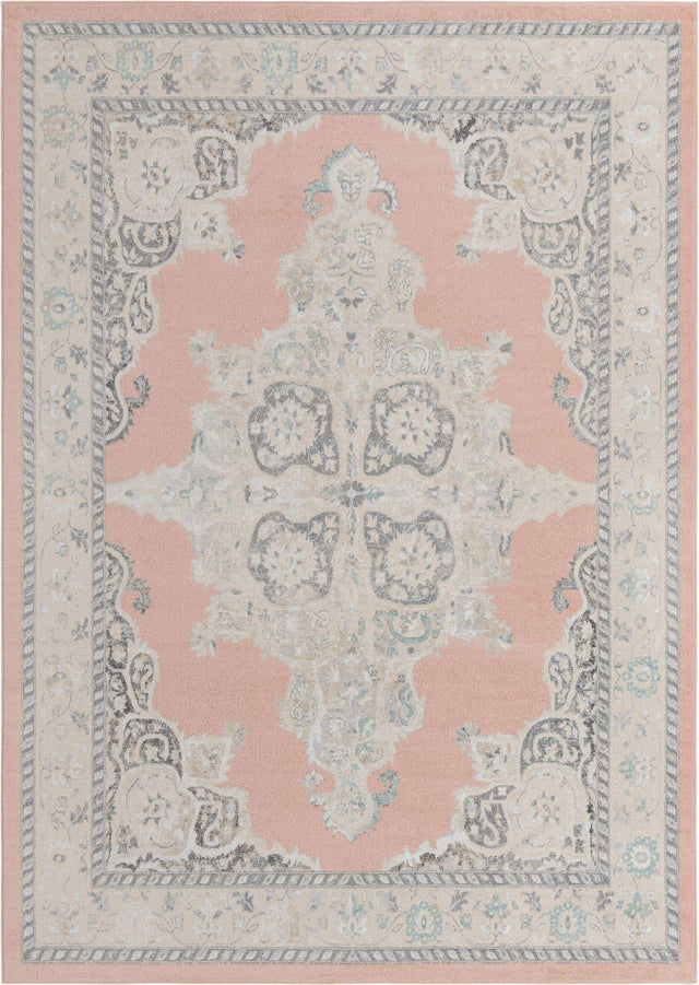Rose 10' x 14' Parker Rectangle Area Rug Traditional Motif Classic Design Stain Resistant Carpet for Living, Dining, Bedrooms, Kitchen, Office for Sale at Rug Engine