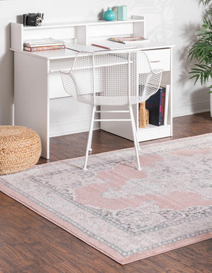 Rose 9' x 12' Parker Rectangle Area Rug Traditional Motif Classic Design Stain Resistant Carpet for Living, Dining, Bedrooms, Kitchen, Office for Sale at Rug Engine