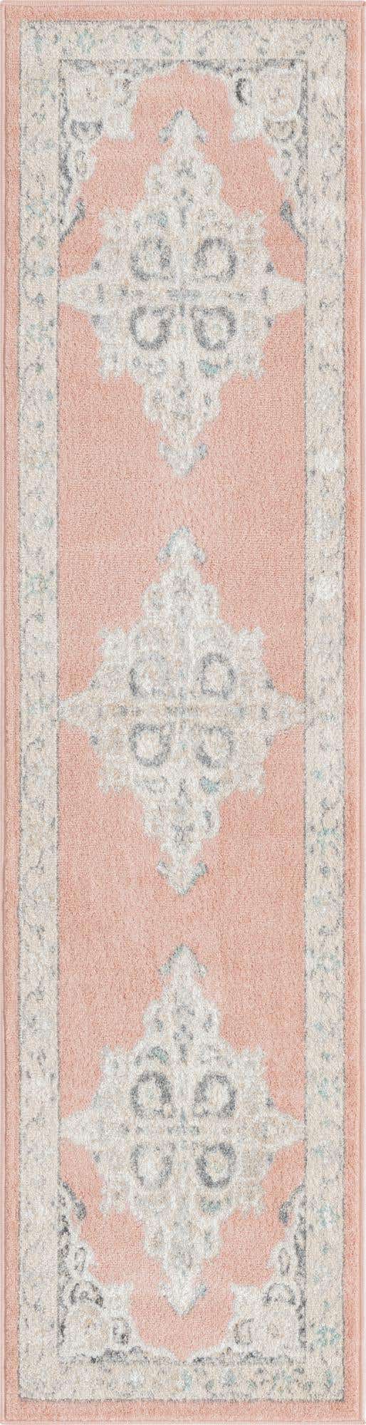 Rose 2' x 8' Parker Runner Area Rug Traditional Motif Classic Design Stain Resistant Carpet for Living, Dining, Bedrooms, Kitchen, Office for Sale at Rug Engine