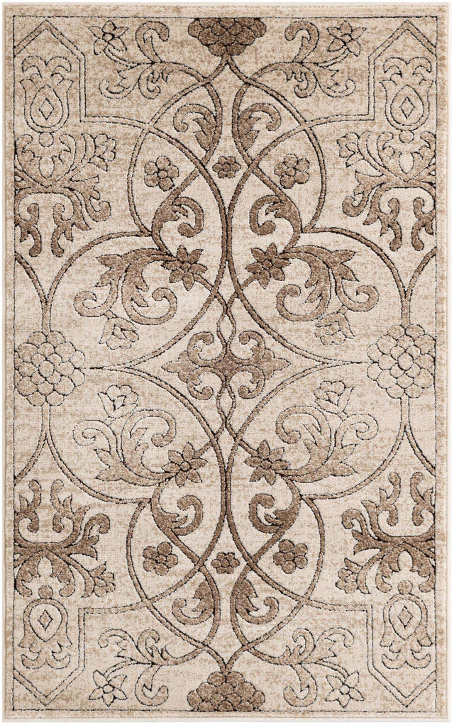 Dark Beige 3' 3 x 5' 3 Rushmore Rectangle Area Rug 55% Polypropylene & 45% Polyester Durable Quality Carpet for Indoor Home Decorating for Sale at Rug Engine