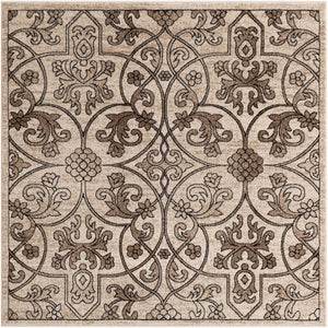 Dark Beige 5' 3 x 5' 3 Rushmore Square Area Rug 55% Polypropylene & 45% Polyester Durable Quality Carpet for Indoor Home Decorating for Sale at Rug Engine