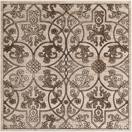 Dark Beige 5' 3 x 5' 3 Rushmore Square Area Rug 55% Polypropylene & 45% Polyester Durable Quality Carpet for Indoor Home Decorating for Sale at Rug Engine