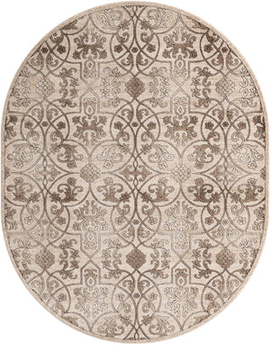 Dark Beige 7' 10 x 10' Rushmore Oval Area Rug 55% Polypropylene & 45% Polyester Durable Quality Carpet for Indoor Home Decorating for Sale at Rug Engine