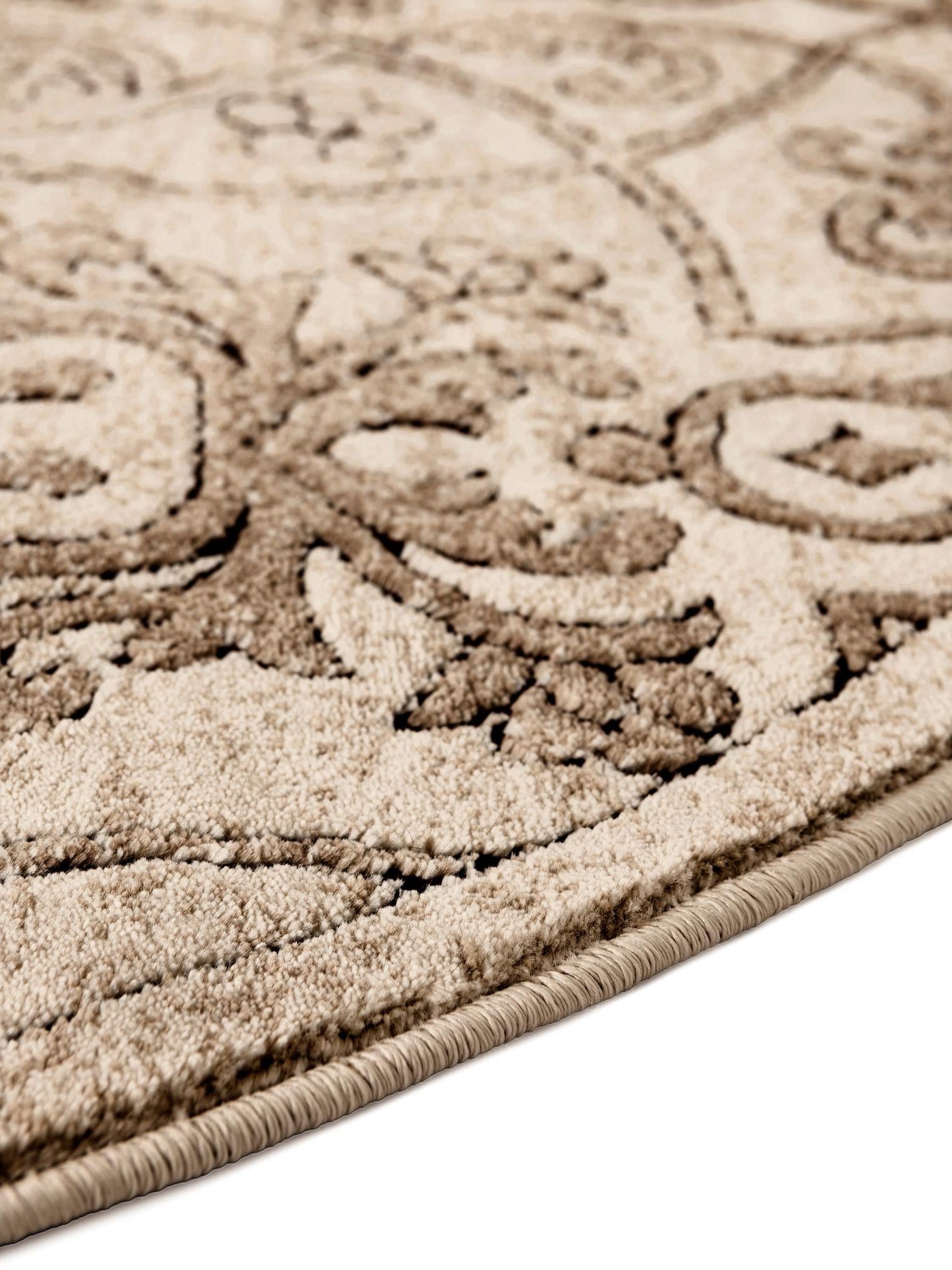 Dark Beige 4' 1 x 6' 1 Rushmore Oval Area Rug 55% Polypropylene & 45% Polyester Durable Quality Carpet for Indoor Home Decorating for Sale at Rug Engine