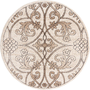 Dark Beige 3' 3 x 3' 3 Rushmore Round Area Rug 55% Polypropylene & 45% Polyester Durable Quality Carpet for Indoor Home Decorating for Sale at Rug Engine
