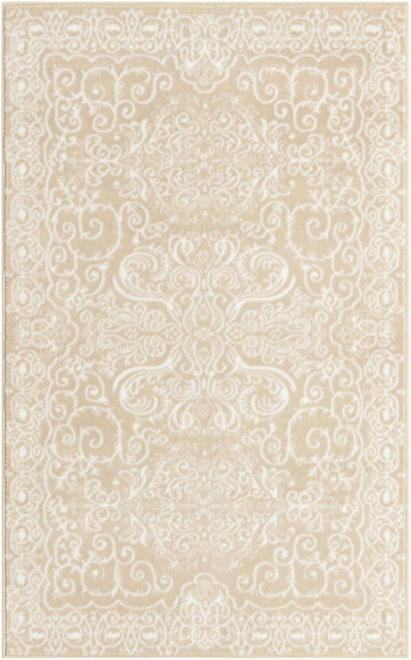 Beige 3' 3 x 5' 3 Rushmore Rectangle Area Rug 55% Polypropylene & 45% Polyester Durable Quality Carpet for Indoor Home Decorating for Sale at Rug Engine