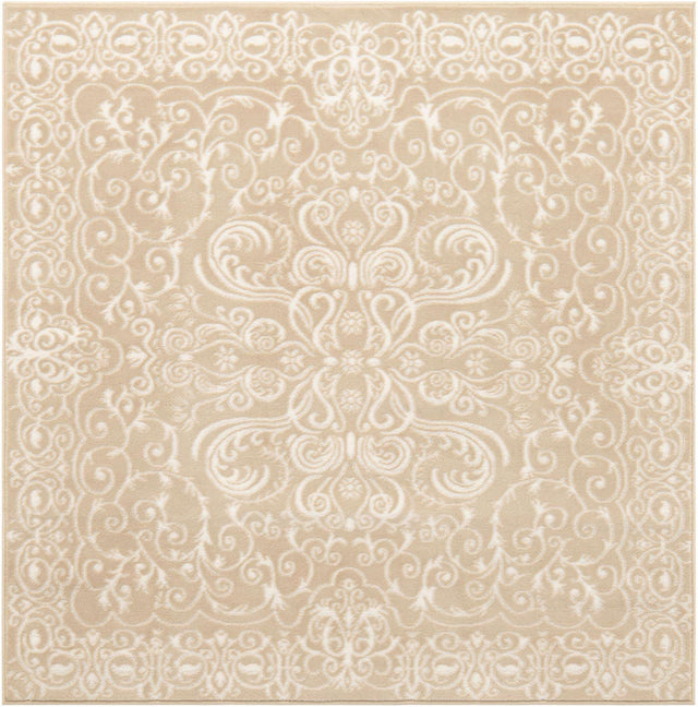 Beige 5' 3 x 5' 3 Rushmore Square Area Rug 55% Polypropylene & 45% Polyester Durable Quality Carpet for Indoor Home Decorating for Sale at Rug Engine