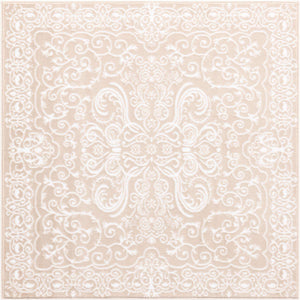 Beige 4' x 4' Rushmore Square Area Rug 55% Polypropylene & 45% Polyester Durable Quality Carpet for Indoor Home Decorating for Sale at Rug Engine