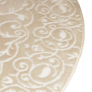Beige 7' 10 x 10' Rushmore Oval Area Rug 55% Polypropylene & 45% Polyester Durable Quality Carpet for Indoor Home Decorating for Sale at Rug Engine