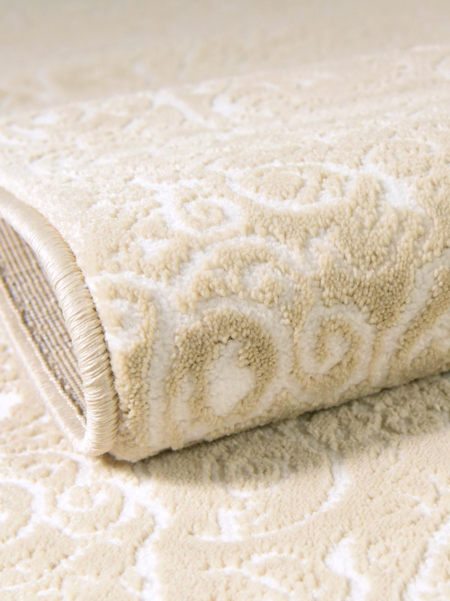 Beige 5' 3 x 5' 3 Rushmore Octagon Area Rug 55% Polypropylene & 45% Polyester Durable Quality Carpet for Indoor Home Decorating for Sale at Rug Engine