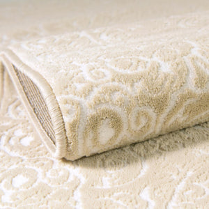 Beige 5' 3 x 5' 3 Rushmore Octagon Area Rug 55% Polypropylene & 45% Polyester Durable Quality Carpet for Indoor Home Decorating for Sale at Rug Engine