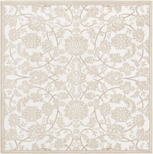 Snow White 4' x 4' Rushmore Square Area Rug 55% Polypropylene & 45% Polyester Durable Quality Carpet for Indoor Home Decorating for Sale at Rug Engine