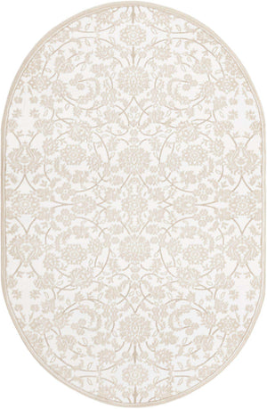 Snow White 5' 3 x 8' Rushmore Oval Area Rug 55% Polypropylene & 45% Polyester Durable Quality Carpet for Indoor Home Decorating for Sale at Rug Engine