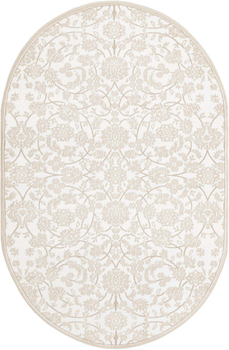 Snow White 5' 3 x 8' Rushmore Oval Area Rug 55% Polypropylene & 45% Polyester Durable Quality Carpet for Indoor Home Decorating for Sale at Rug Engine