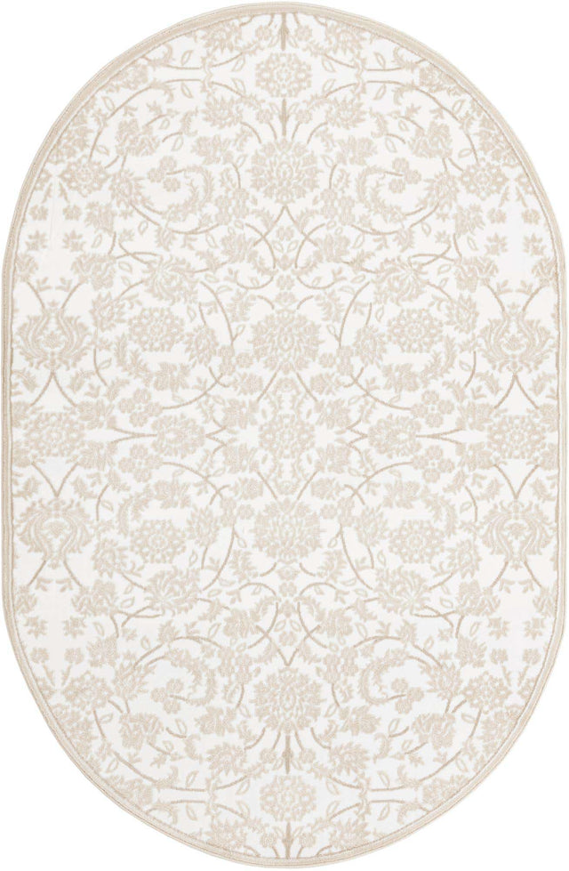 Snow White 5' 3 x 8' Rushmore Oval Area Rug 55% Polypropylene & 45% Polyester Durable Quality Carpet for Indoor Home Decorating for Sale at Rug Engine