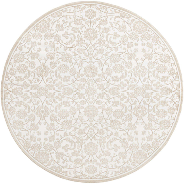 Snow White 7' 10 x 7' 10 Rushmore Round Area Rug 55% Polypropylene & 45% Polyester Durable Quality Carpet for Indoor Home Decorating for Sale at Rug Engine