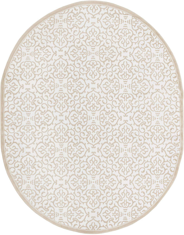 Snow White 7' 10 x 10' Rushmore Oval Area Rug 55% Polypropylene & 45% Polyester Durable Quality Carpet for Indoor Home Decorating for Sale at Rug Engine