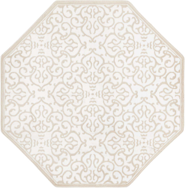 Snow White 5' 3 x 5' 3 Rushmore Octagon Area Rug 55% Polypropylene & 45% Polyester Durable Quality Carpet for Indoor Home Decorating for Sale at Rug Engine