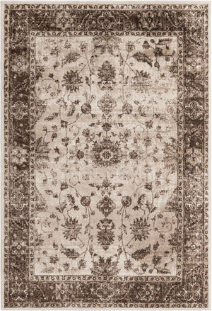 Cream 6' x 9' Rushmore Rectangle Area Rug 55% Polypropylene & 45% Polyester Durable Quality Carpet for Indoor Home Decorating for Sale at Rug Engine