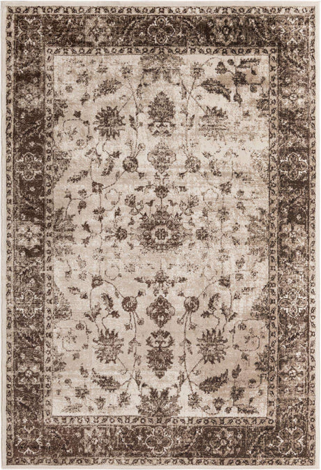 Cream 6' x 9' Rushmore Rectangle Area Rug 55% Polypropylene & 45% Polyester Durable Quality Carpet for Indoor Home Decorating for Sale at Rug Engine